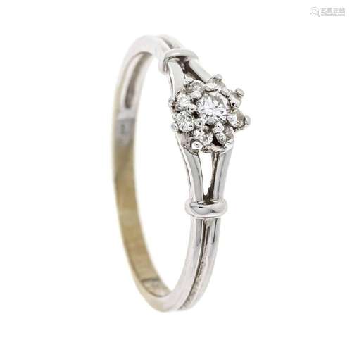 Brilliant flower ring WG 585/000 w