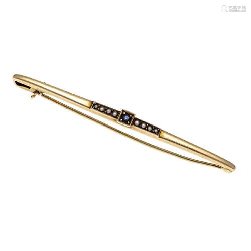 Sapphire orient pearl brooch RG 58