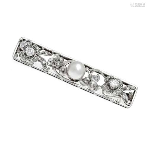 Pearl-cut diamond brooch WG 585/00