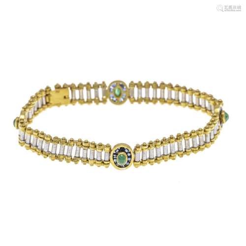Emerald sapphire bracelet GG/WG 58