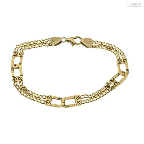 2-row link bracelet GG 585/000 w.