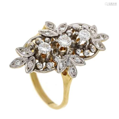 Brilliant ring GG/WG 585/000 with