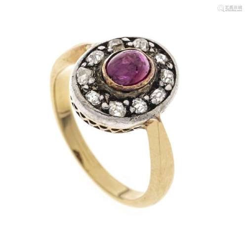 Ruby diamond rose ring GG 750/000