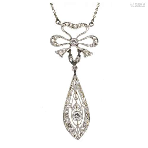 Art Deco old-cut diamond necklace