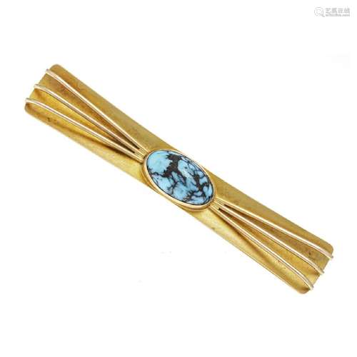 Turquoise brooch GG 585/000 with a