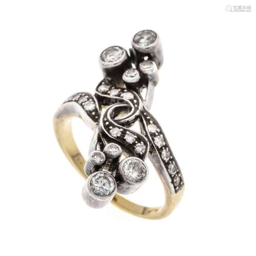 Art Nouveau old cut diamond ring G