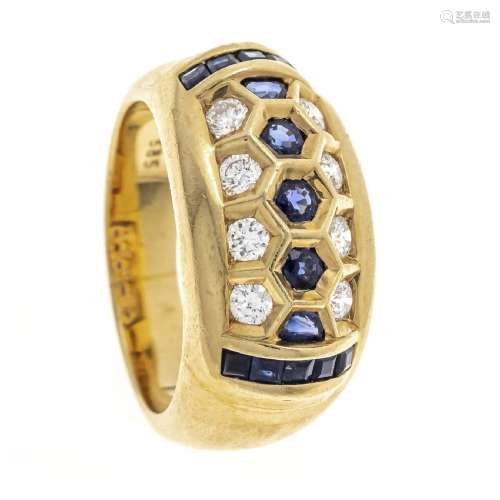 Sapphire diamond ring GG 750/000 w