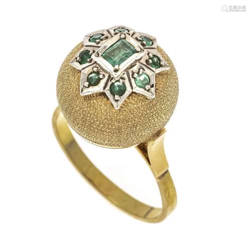 Emerald ring GG/WG 585/000 unstamp