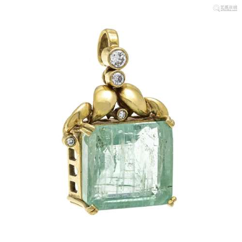 Emerald pendant GG 750/000 with an