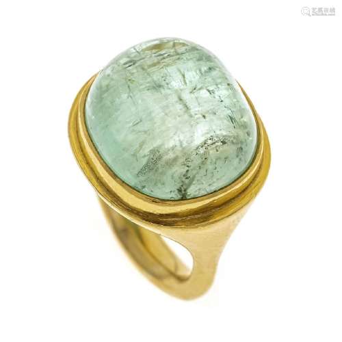 Emerald ring GG 750/000 unstamped,