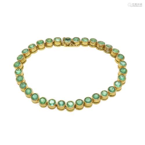 Emerald bracelet GG 750/000 with 3