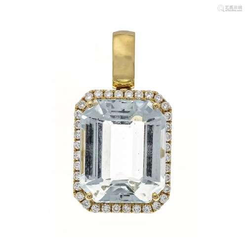 Aquamarine diamond pendant GG 750/