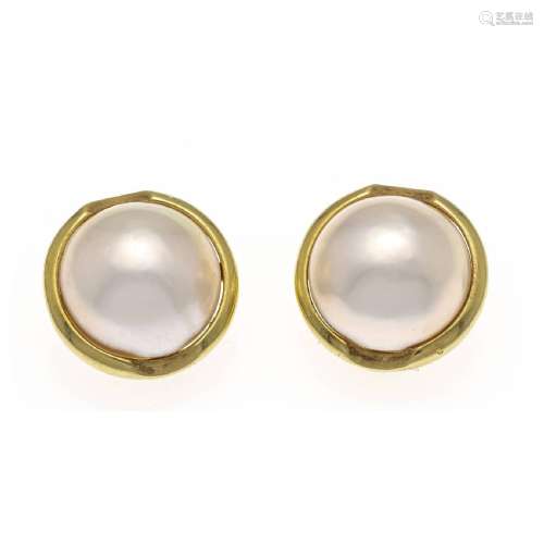 Mabe pearl earclips GG 585/000 eac