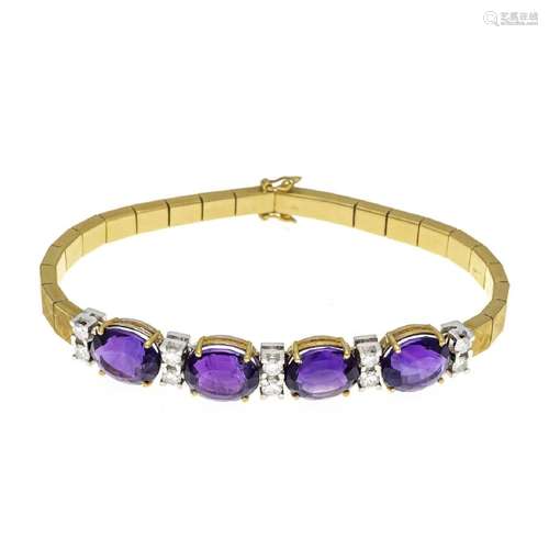 Amethyst diamond bracelet GG/WG 75