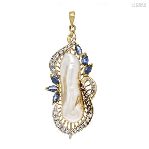 Dragon tooth pearl pendant GG/WG 7