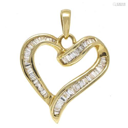 Diamond heart pendant GG 585/000 w