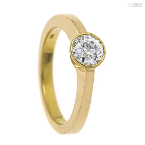 Old cut diamond ring GG 750/000 wi