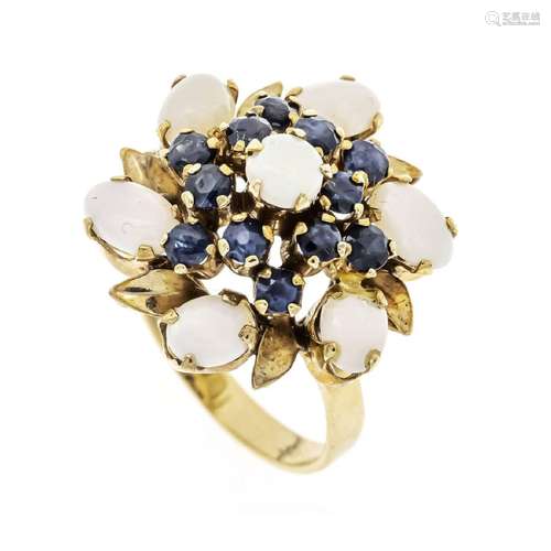 Opal sapphire flower ring GG 416/0