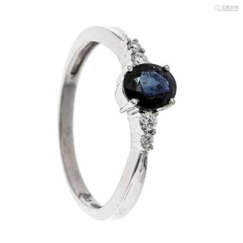 Sapphire diamond ring WG 585/000 w