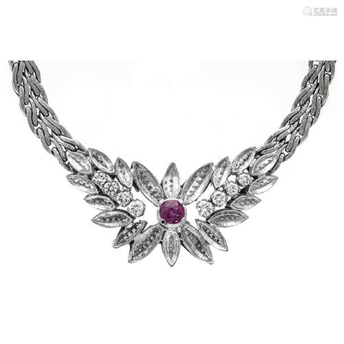 Ruby and diamond necklace WG 585/0