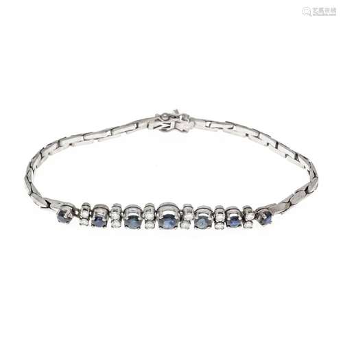 Sapphire diamond bracelet WG 750/0