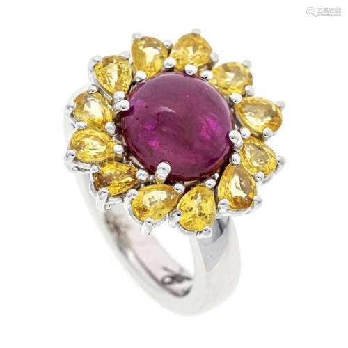 Fa. Schupp ruby-sapphire ring WG 7