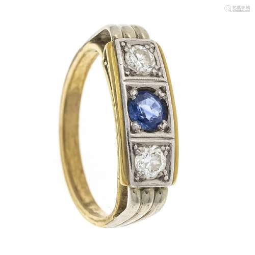 Sapphire diamond ring WG 585/000 w