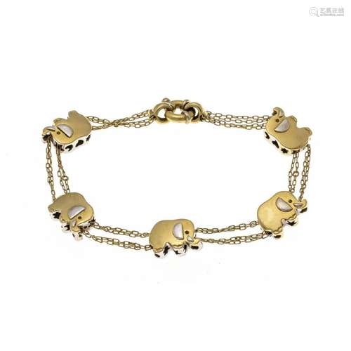 Elephant diamond bracelet GG/WG 75