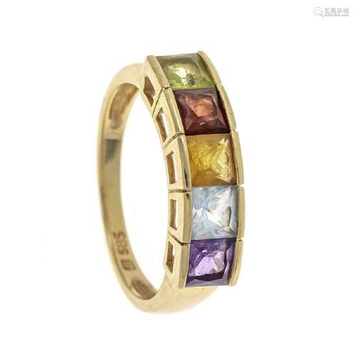 Rainbow ring GG 585/000 with diffe