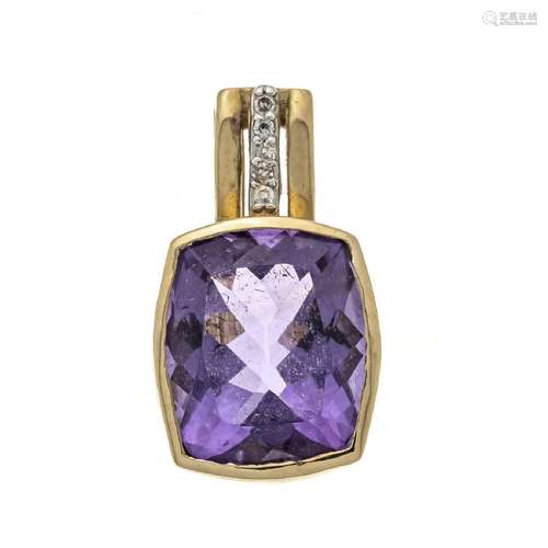 Amethyst diamond pendant GG/WG 375