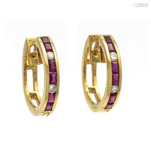 Ruby diamond hoops GG 750/000 with