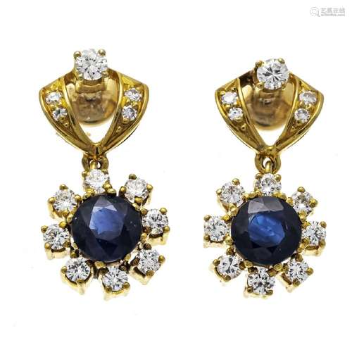 Sapphire diamond stud earrings GG