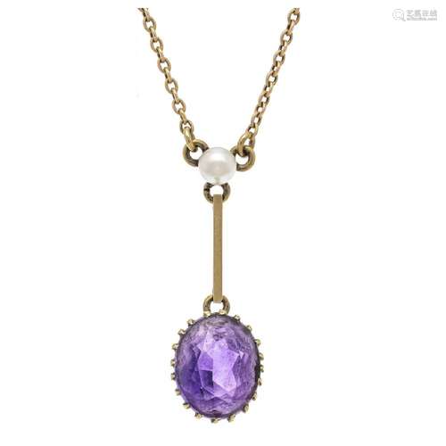 Amethyst necklace RG 375/000 (9 ct