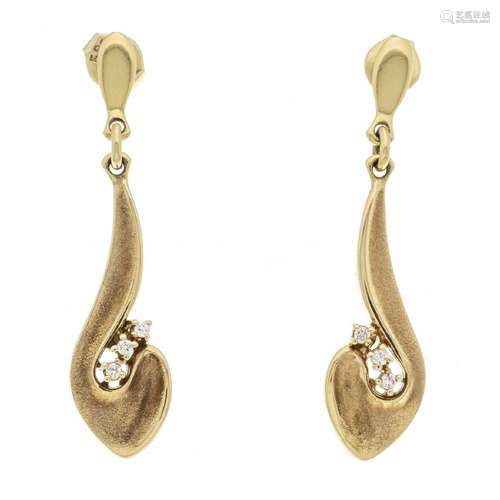 Brilliant earrings GG 585/000 with