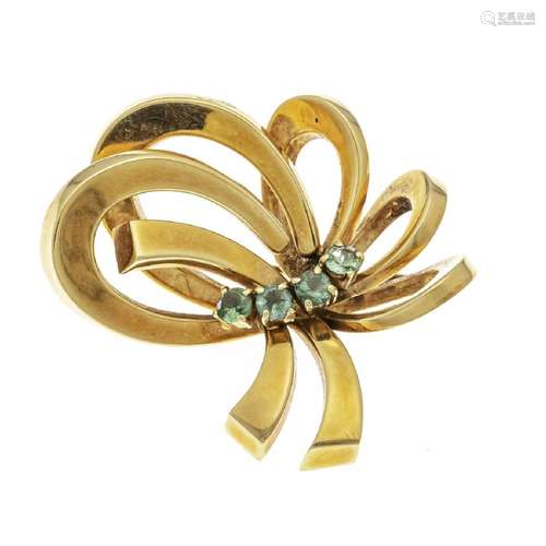 Vintage bow brooch GG 585/000 with