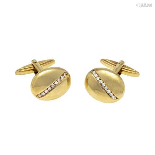 Brilliant cufflinks GG 585/000 wit