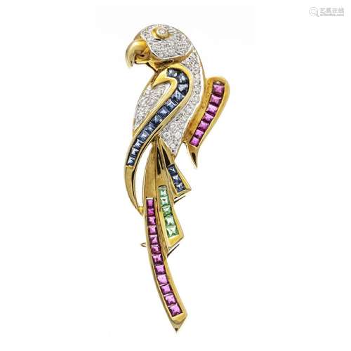 Multicolor parrot brooch GG/WG 585