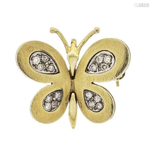 Butterfly brooch GG/WG 585/000 wit