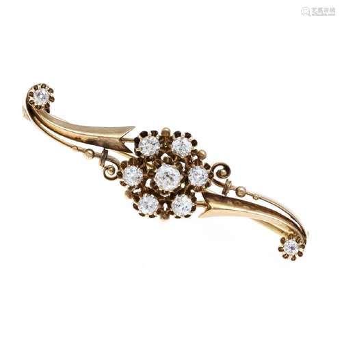 Old cut diamond brooch RG 585/000