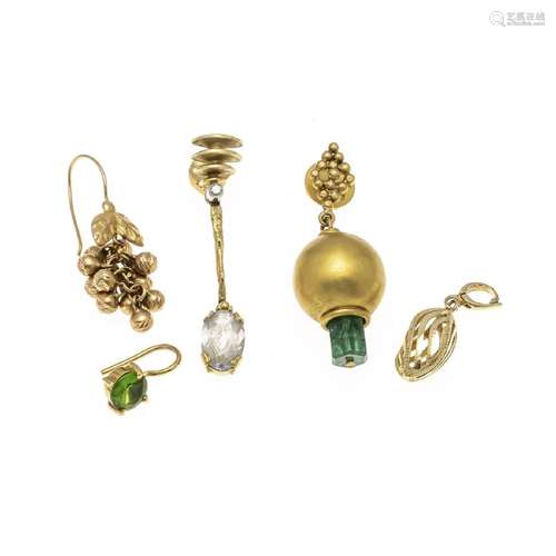 5-piece single stud earrings/charm