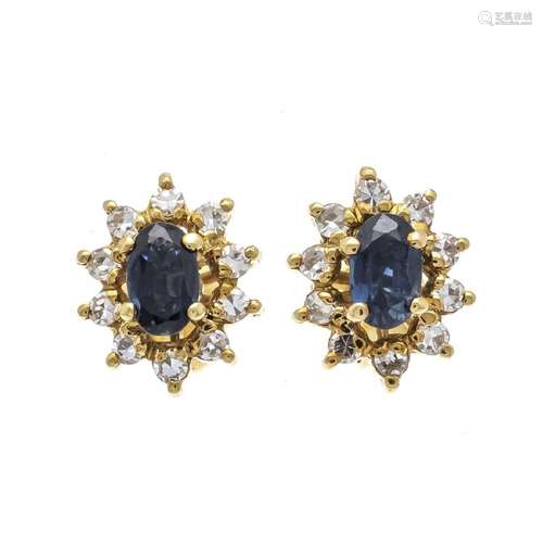 Sapphire diamond stud earrings GG