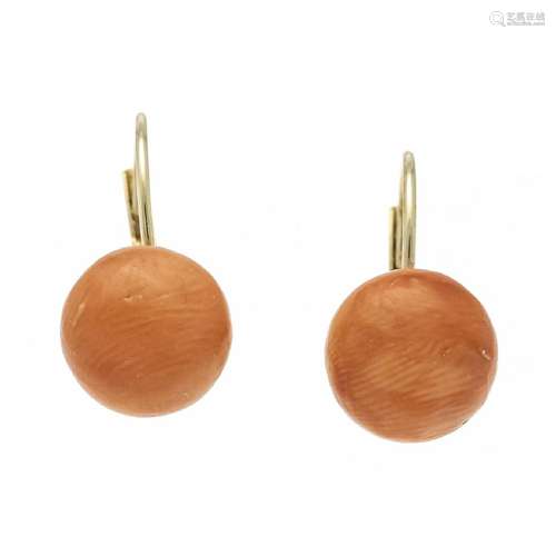 Coral earrings GG 585/000 with 2 c