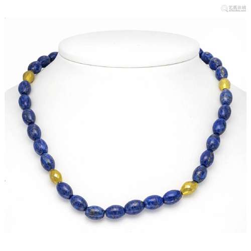 Lapis lazuli necklace with GG 375/