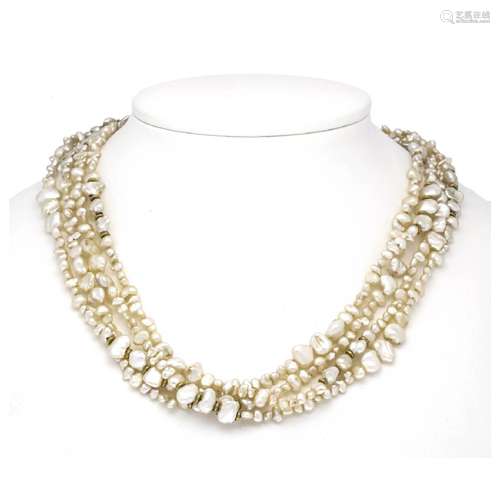 Freshwater pearl endless necklace