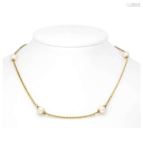 Necklace GG 750/000 with 9 creamy