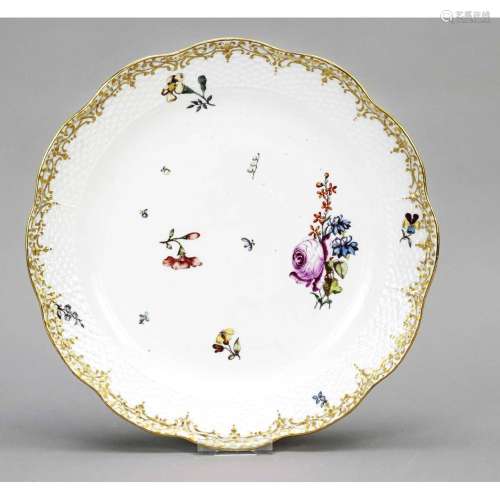 Large ornamental plate, Meissen,