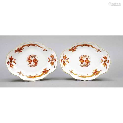 Pair of oval bowls, Meissen, mark