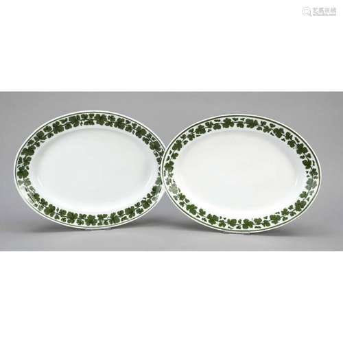 Pair of large oval serving plates