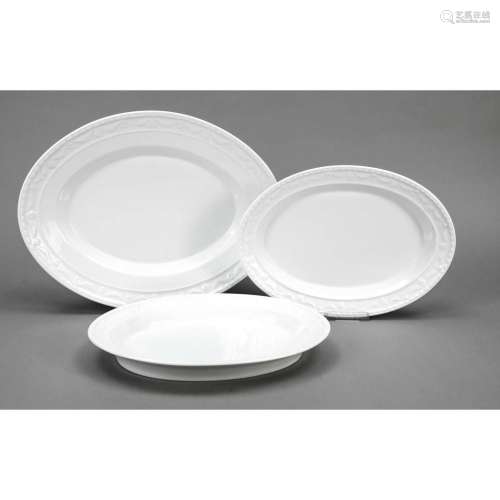 Three oval serving bowls, KPM Ber