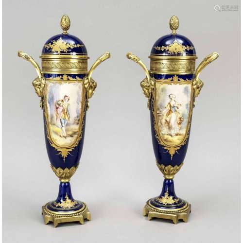Pair of vases in the style of Sev